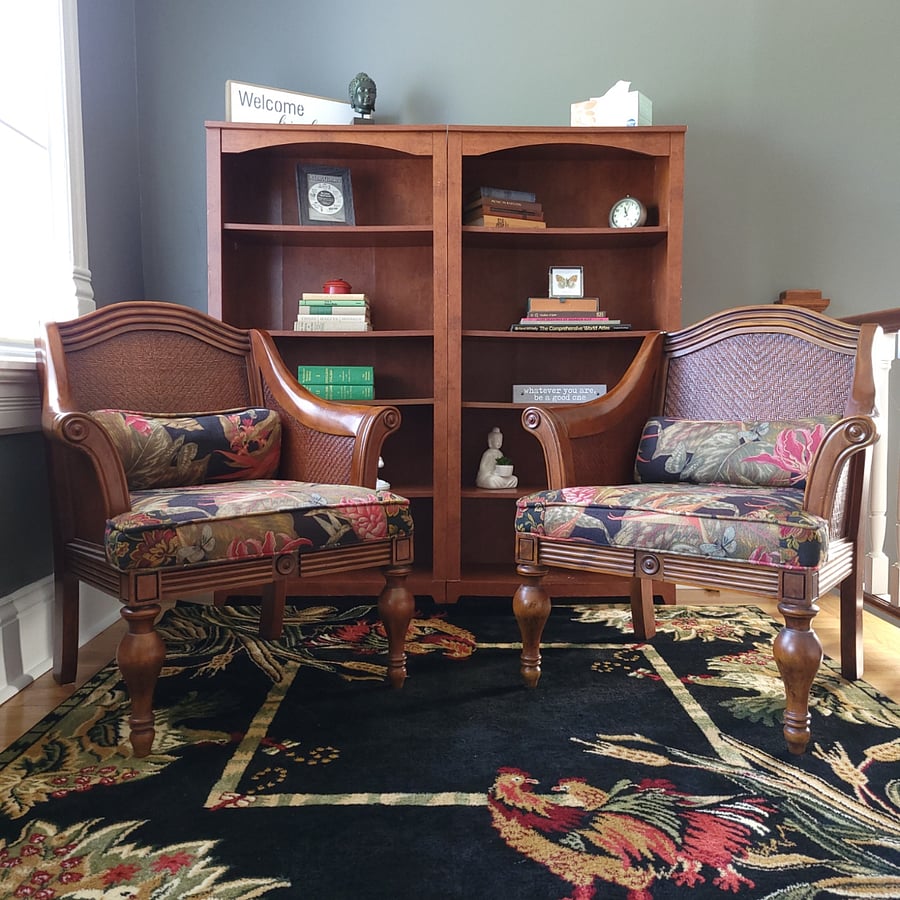 Seating area on the second floor landing.