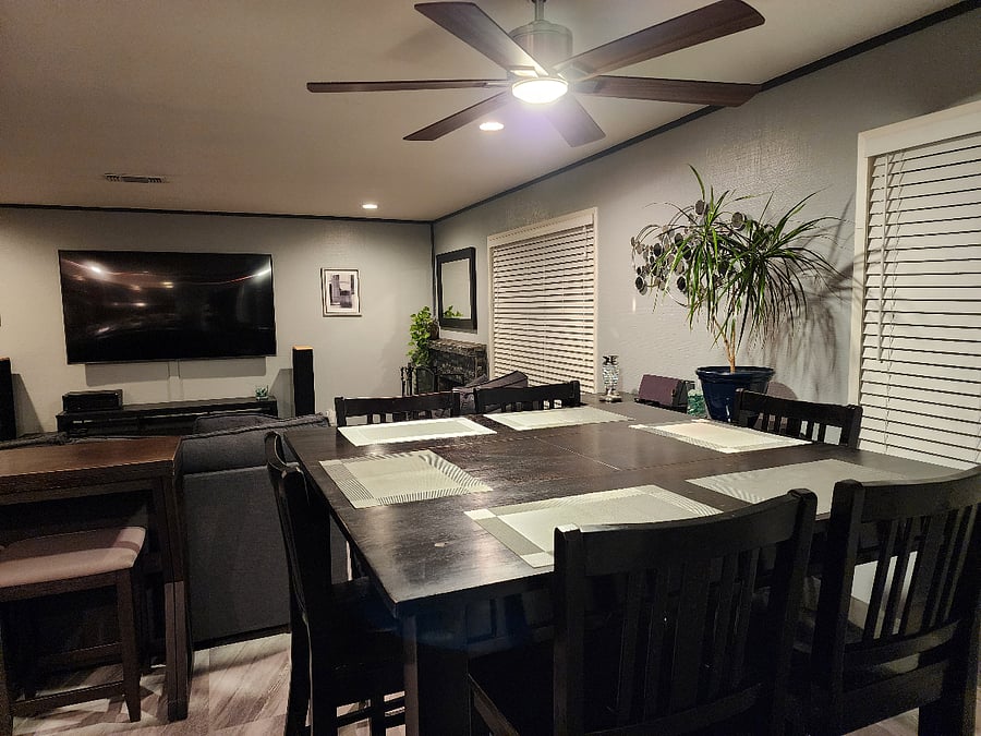 Dining table seats 6