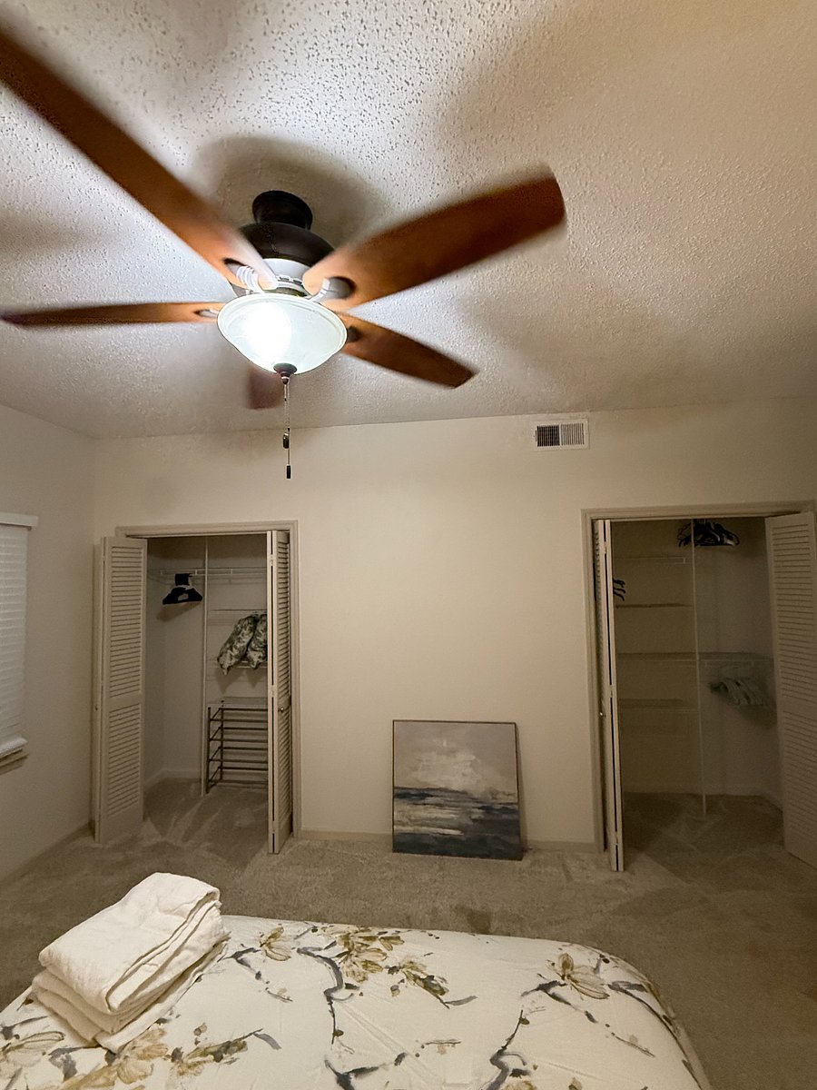 Main Level, Primary Bedroom with great closet space, will be furnished with a dresser as well.