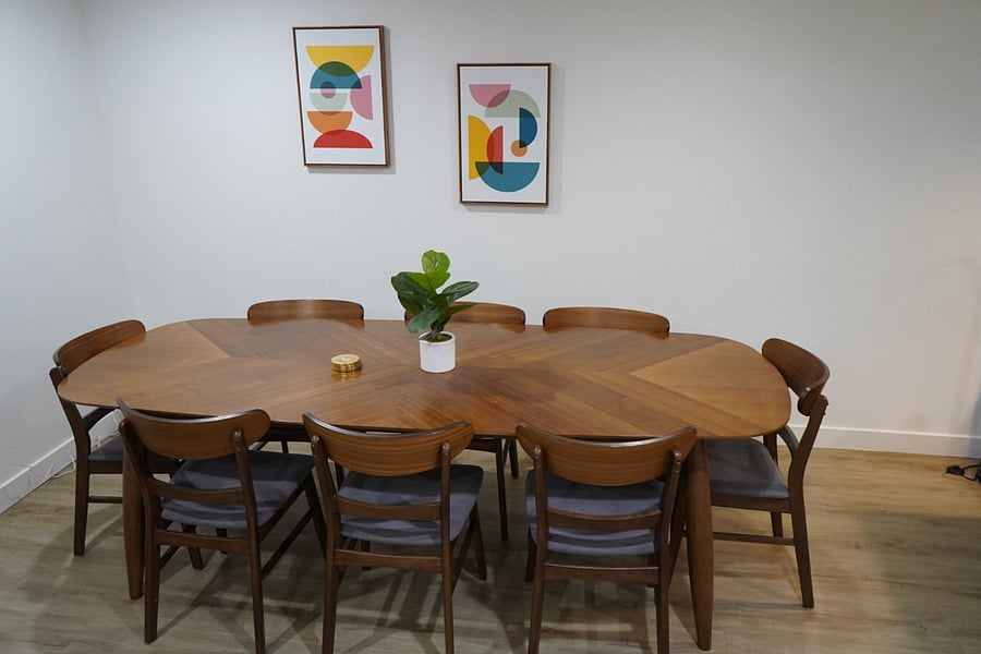 Dining table seats 8