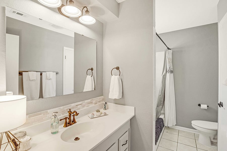 Master bath with tub.