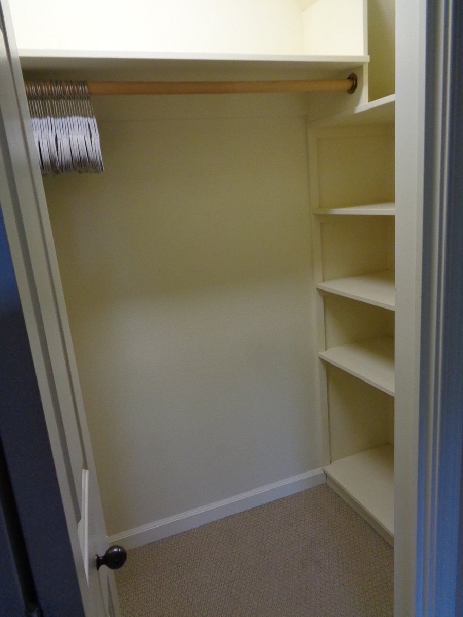 Right closet in the bedroom.