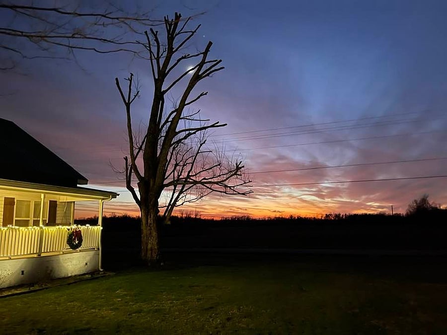 Typical TN sunset view from the front porch!