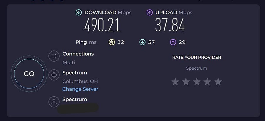 Very fast internet speed - great for working remotely or streaming from multiple devices!