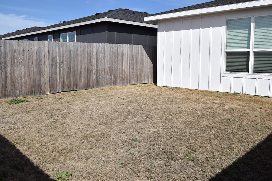 Fully fenced backyard