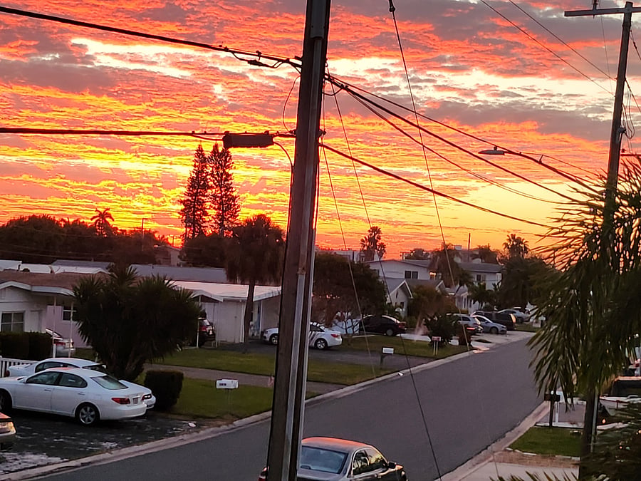 Sunset from unit front entrance.