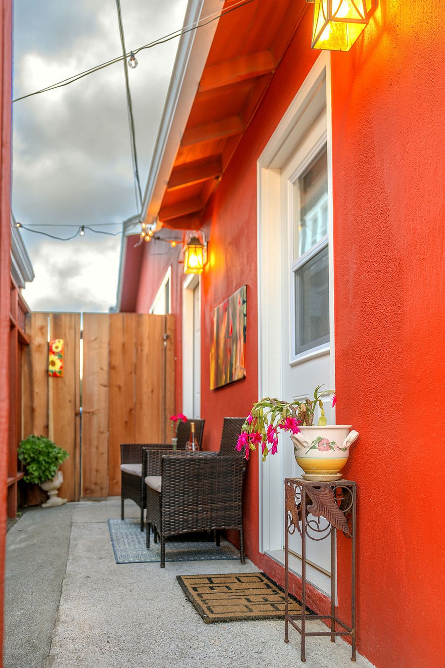 Outside private patio for morning coffee or afternoon wine.