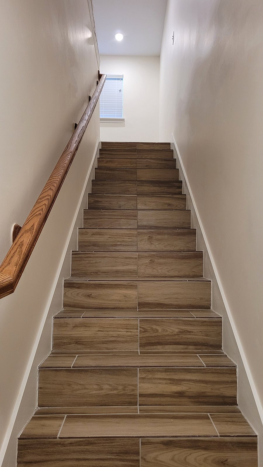 Interior stairs that lead to living space.