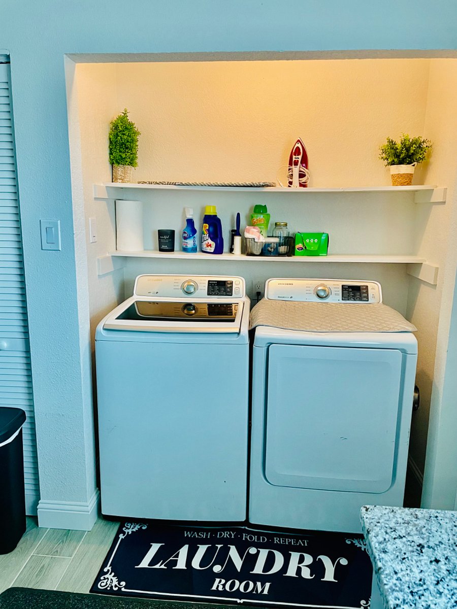 laundry area adjacent to kitchen