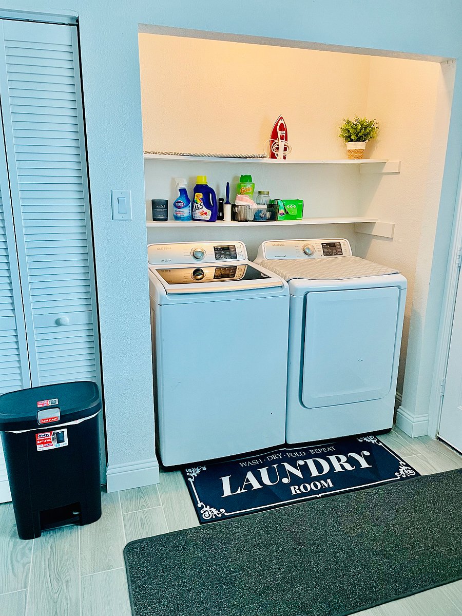 laundry area adjacent to kitchen