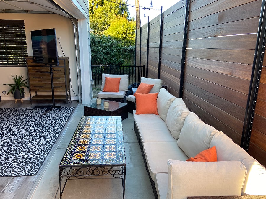 Private Patio with 8 ft. Security Fence