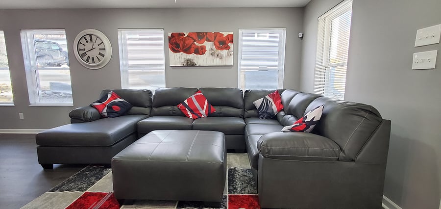Living area gets plenty of natural light