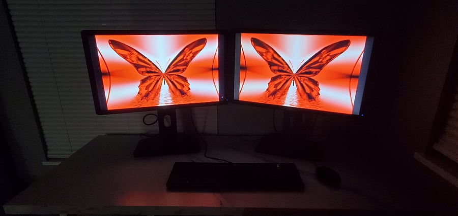 Dual Monitor Work Station with PC