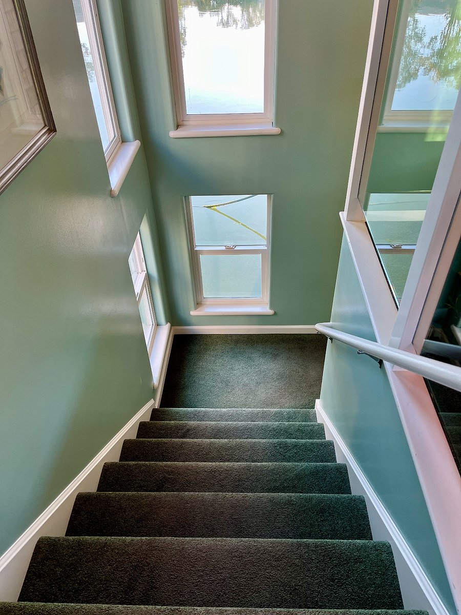 Stairway leading down to all 3 bedrooms