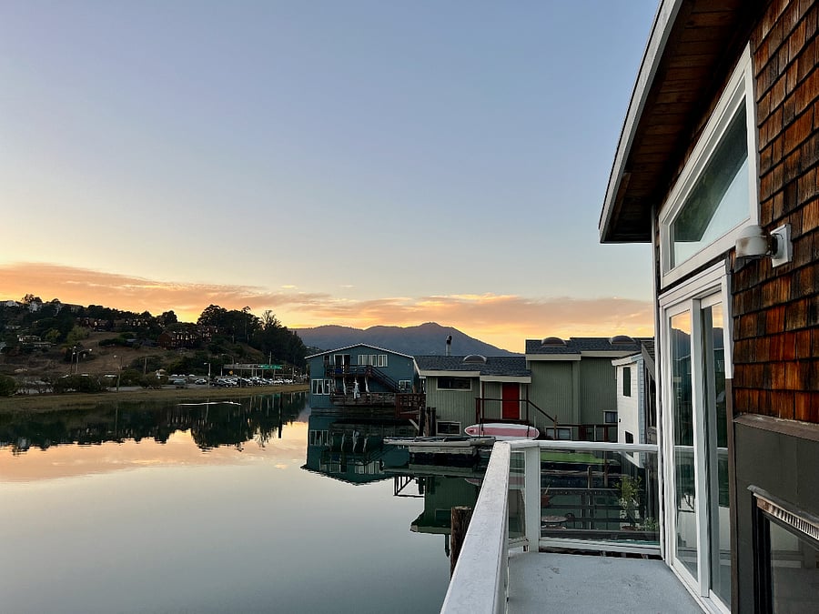 Sunset on the upper deck