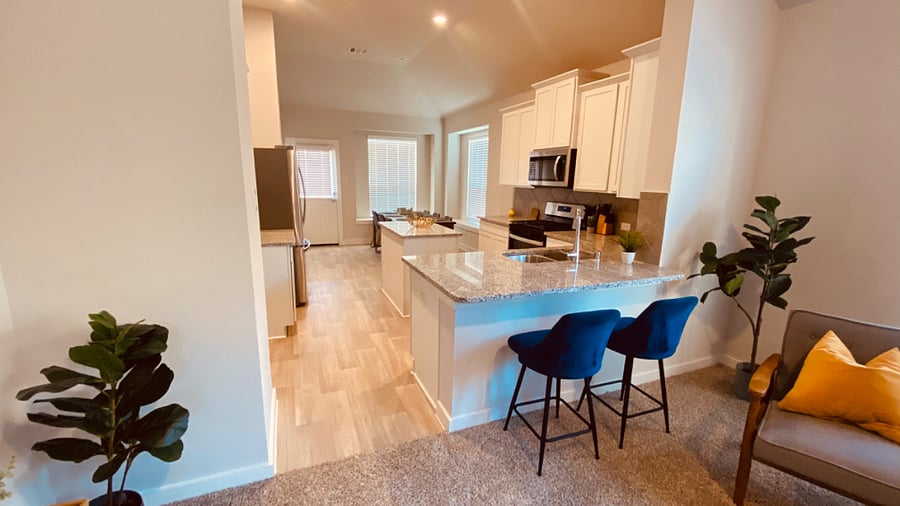 Prep meals effortlessly with the functional kitchen layout.