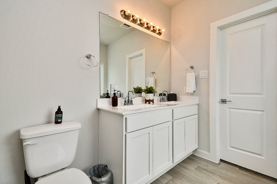 Luxuriate in the primary bathroom with garden tub, walk-in shower and double sinks.