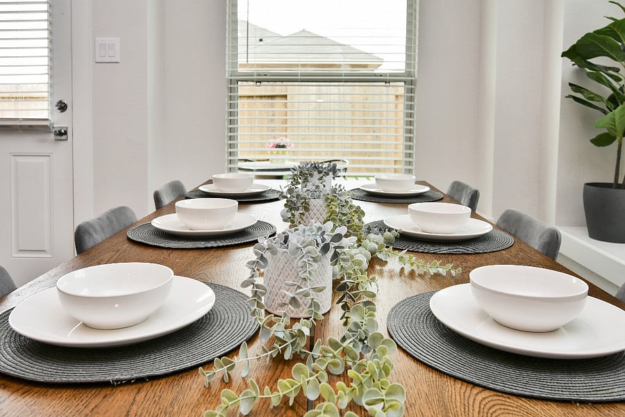 Spend time with family at the large dining table ready for your family meals!