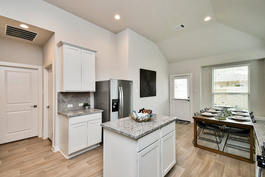 Prepare meals and spend time with the family in the functional kitchen.