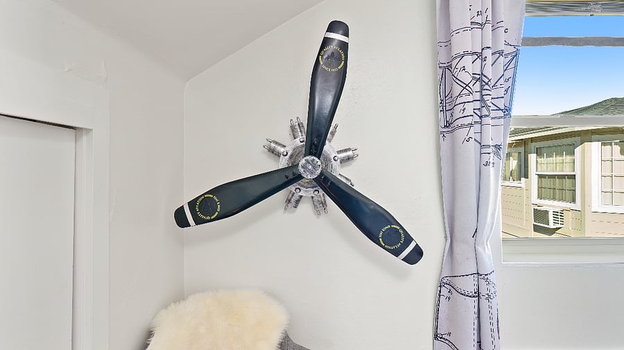 Giant Propeller! Aviation Theme Consistent Throughout!