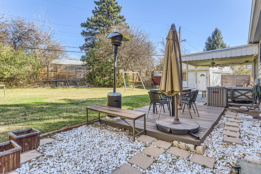 Backyard dining table