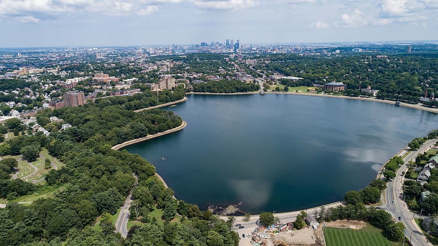 Right across from beautiful Chestnut Hill Reservoir