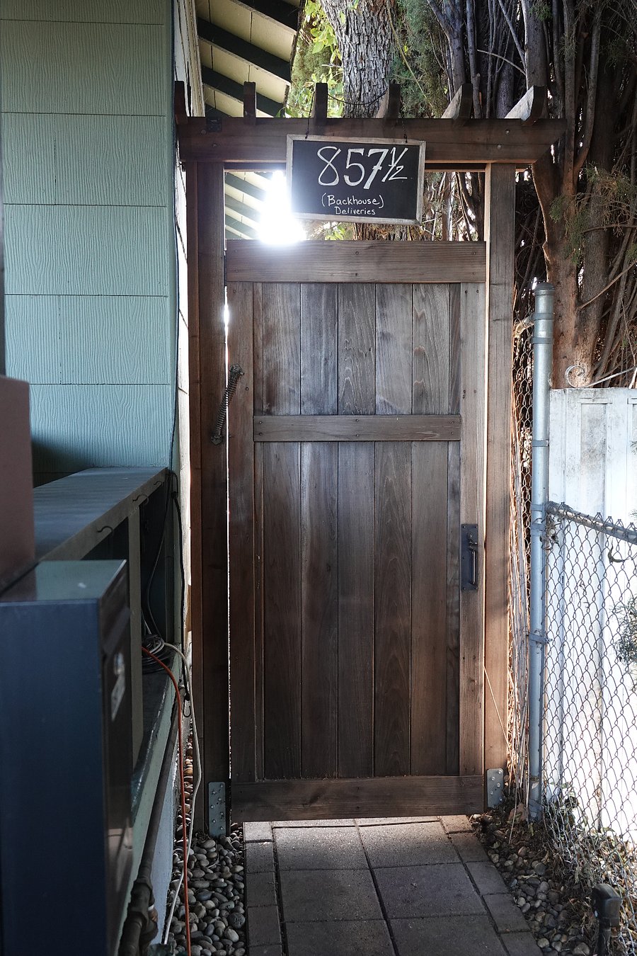 Private entrance separate from front house.