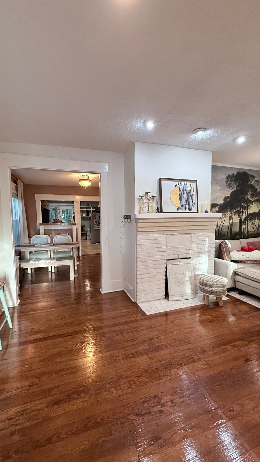 Living room and Dining room