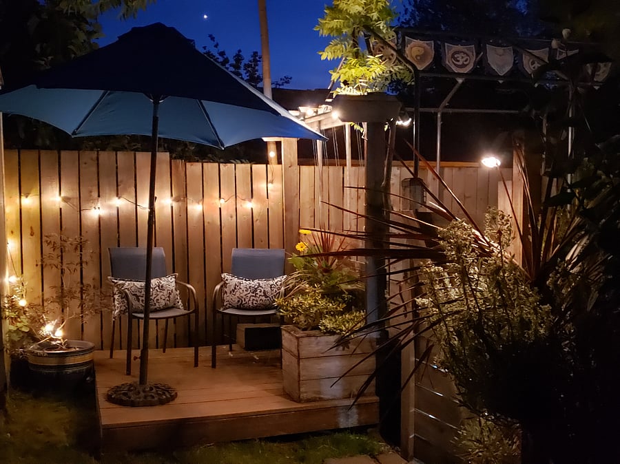 The private yard is a lovely spot to enjoy quiet evenings, morning coffee, or simply getting some sun. 