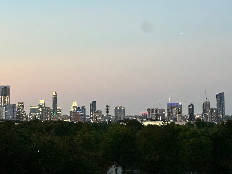 Downtown view from St. Edwards University which is a quick 10 minute walk away.