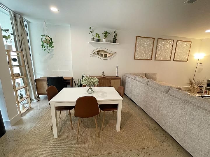 Dining area. Includes a 2nd work from home desk and desk chair area.