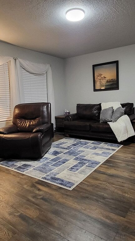 Living room with love seat and recliner, fireplace and TV with streaming options - Second recliner available if wanted