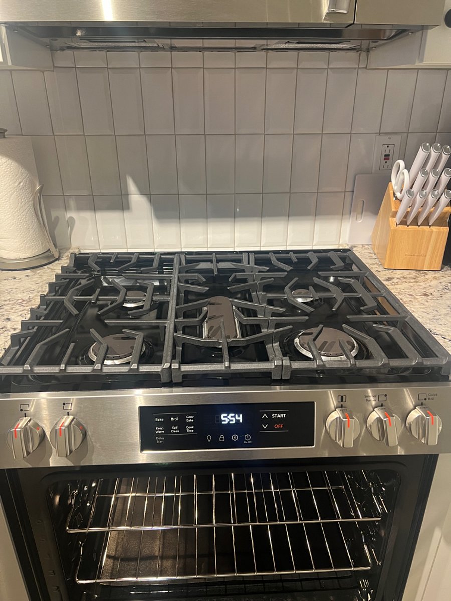 Gourmet gas stove stainless steel