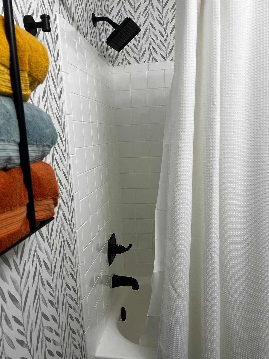 Updated shower fixtures.