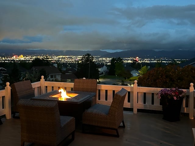 Private back patio