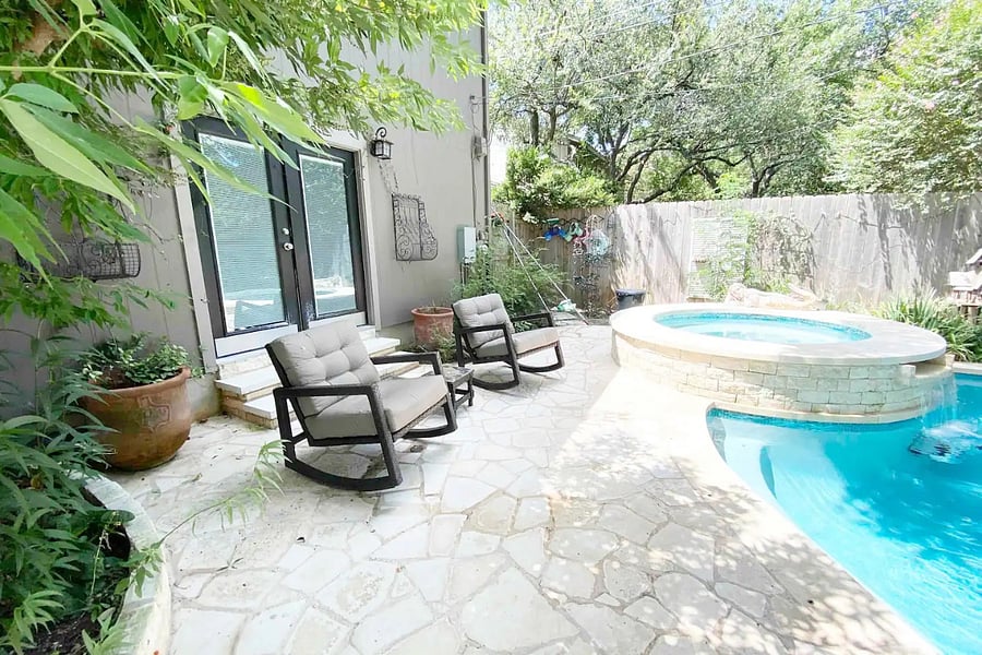 Pool and Hot Tub - Located right off of the primary bedroom.