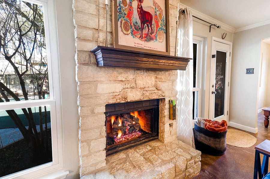 Remote starter gas fireplace