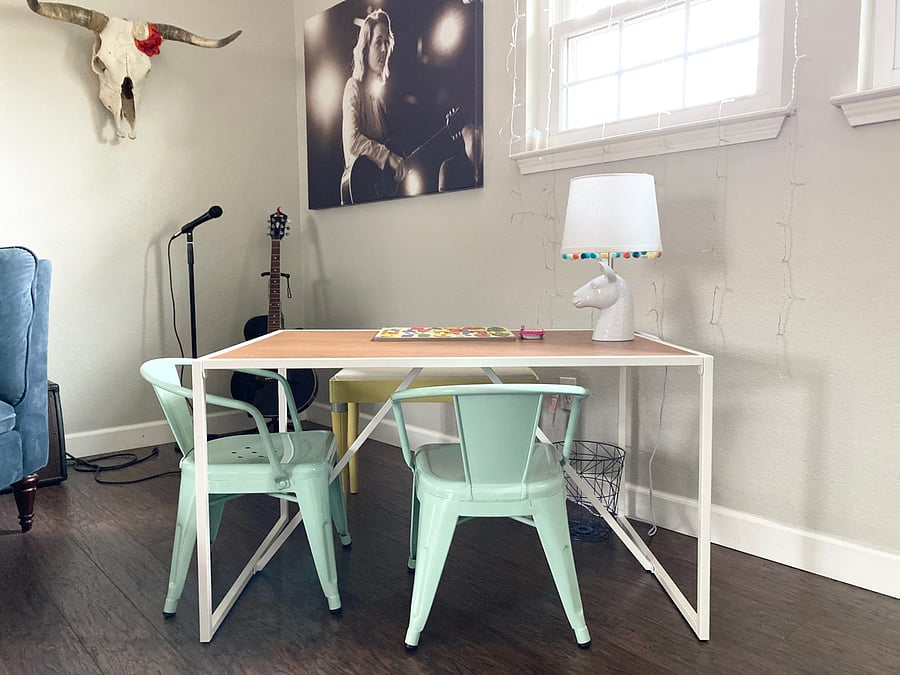 Upstairs game room (second living room) and kids desk.