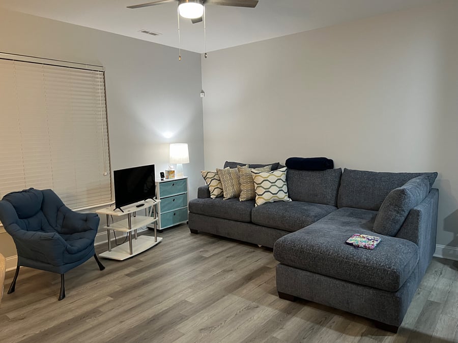 Living room, about to add Lazy boy recliner