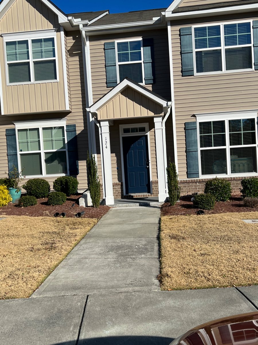 Front entrance with door bell camera and smart lock