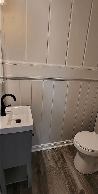 Full bath with stand-up shower
