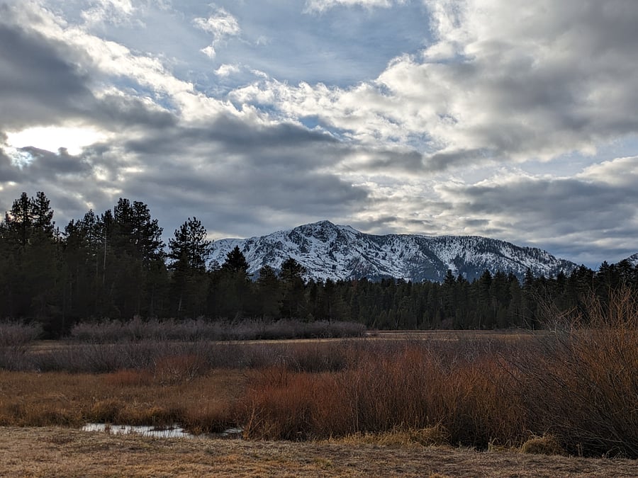 View of Mt. Tallac from neighborhood walk