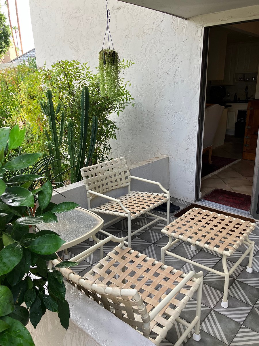 adjacent outdoor patio off the dining and living room area