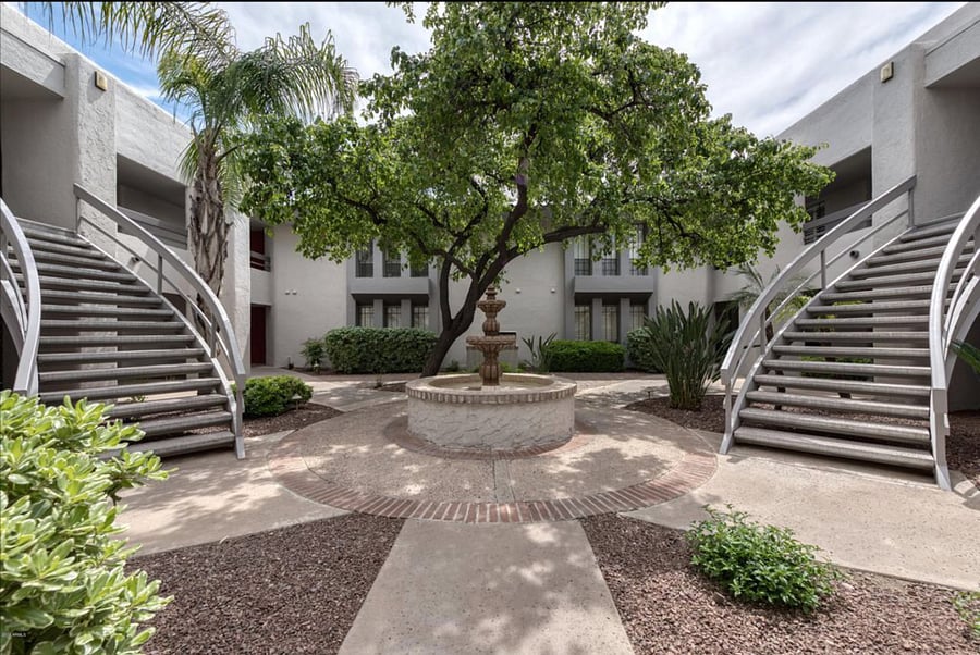 Courtyard of 5205 building