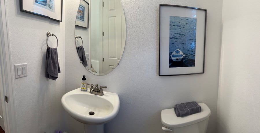 First floor powder room
