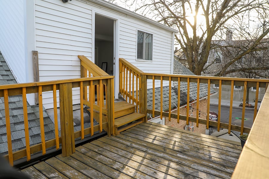 Private deck accessible from second floor bedroom