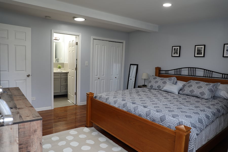 Second Floor Bedroom with King Bed, walk-in closet and bathroom