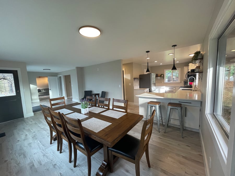 Dining room right off the kitchen