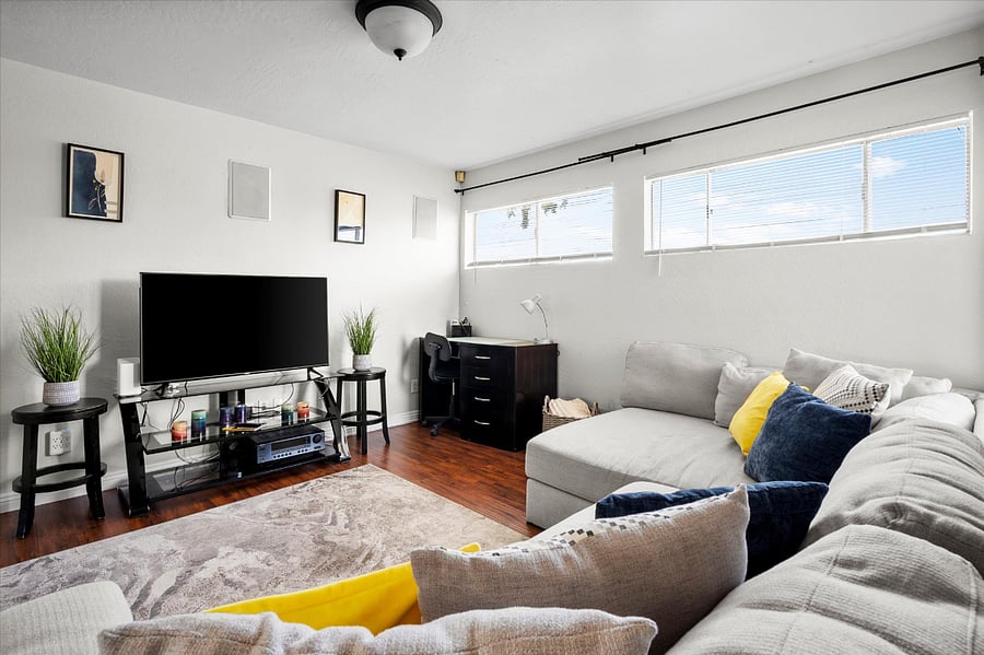Step into the cozy living room sanctuary created for relaxation.