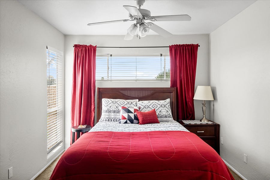 Bedroom 2: Unwind and find serenity in a luxurious Queen bed that invites you to experience the ultimate relaxation.